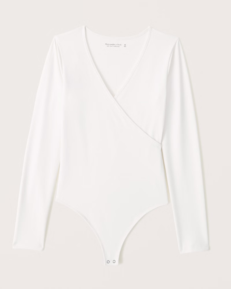 Seamless Fabric Wrap Bodysuit | Abercrombie & Fitch (US)