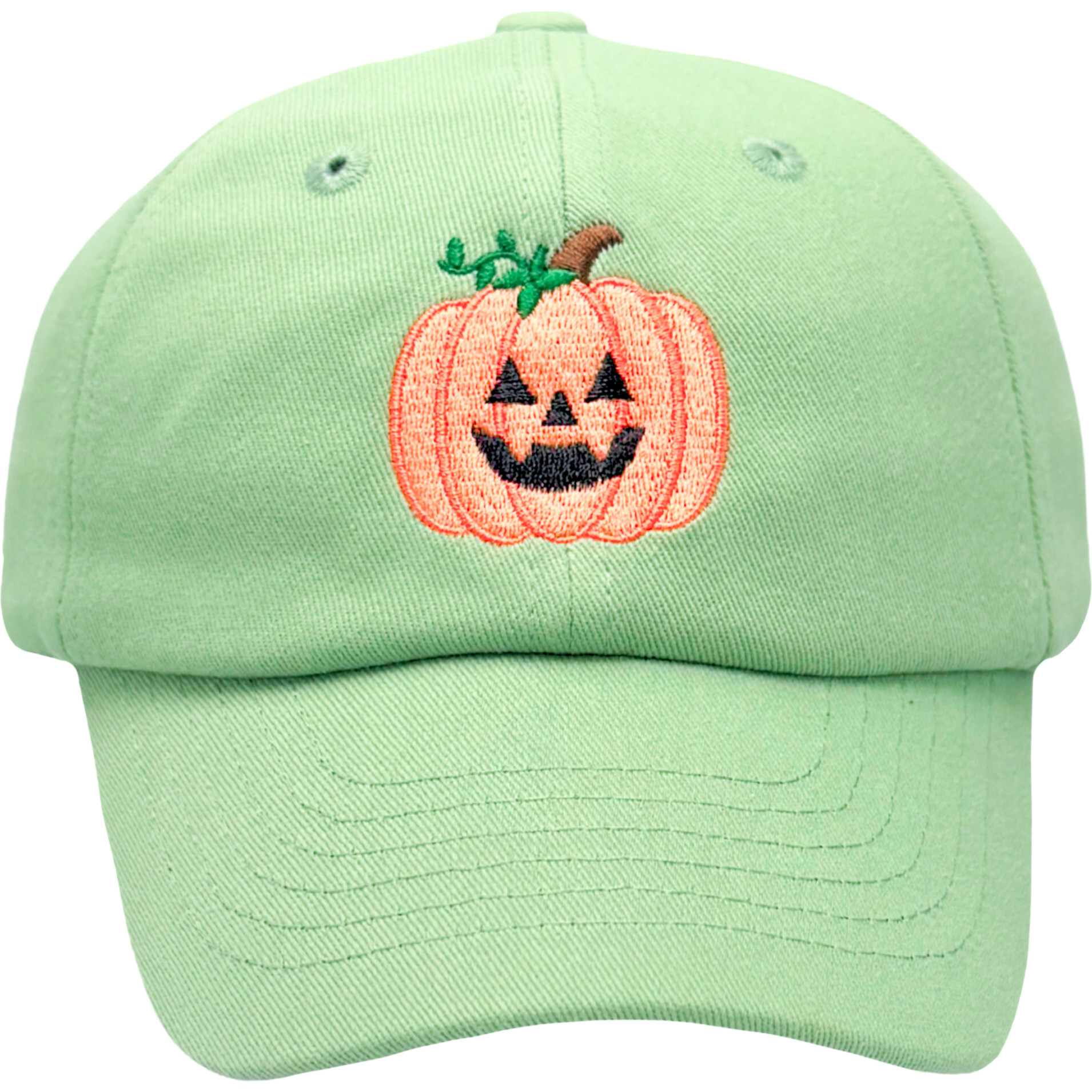 Pumpkin Baseball Hat, Green | Maisonette