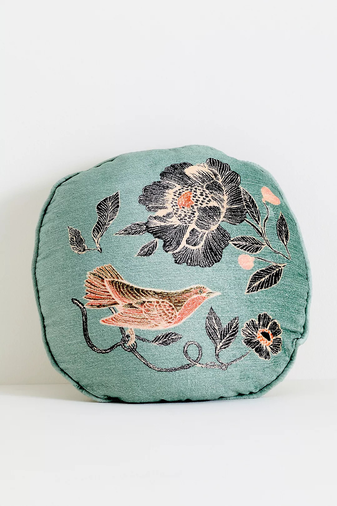 Claudette Cotton Velvet Printed Floral Pillow | Anthropologie (US)