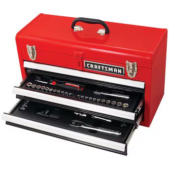 CRAFTSMAN 104-Piece Standard (SAE) Polished Chrome Mechanics Tool Set with Hard Case | Lowe's