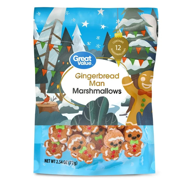 (2 pack) Great Value Gingerbread Man Marshmallows, 2.54 oz, 12 Count | Walmart (US)