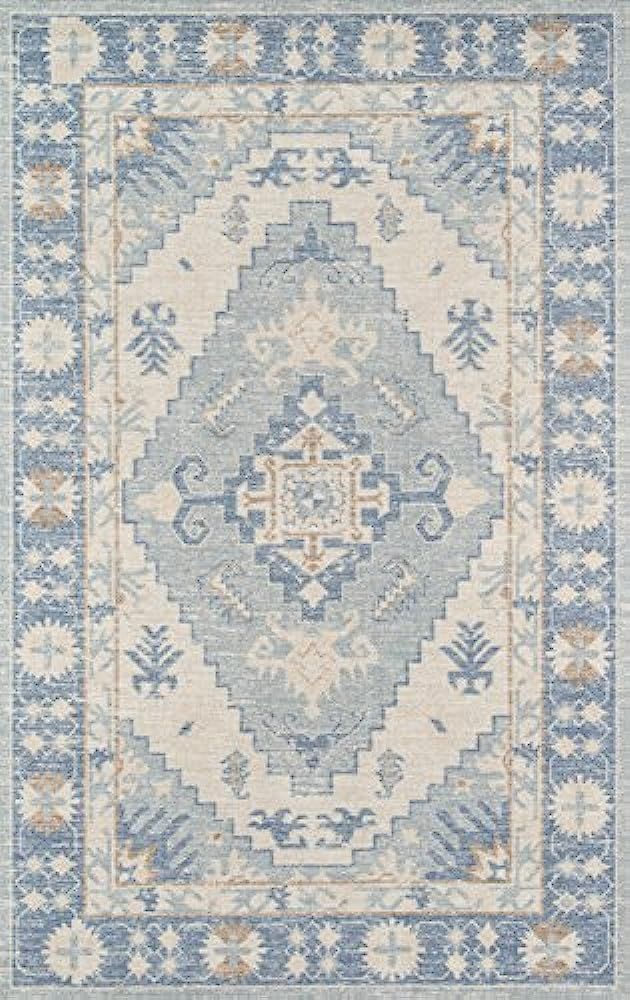 Momeni Anatolia Wool and Nylon Area Rug, 9'9" X 12'6", Blue | Amazon (US)