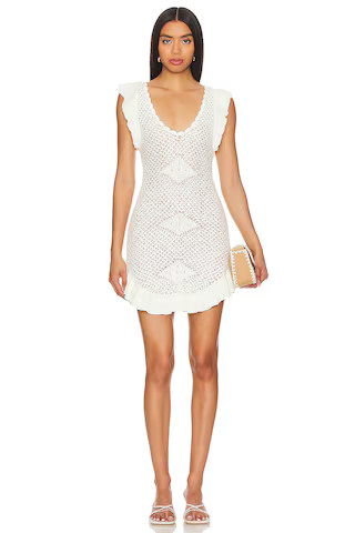 Free People Mykonos Sweater Mini Dress in Moon Glow from Revolve.com | Revolve Clothing (Global)
