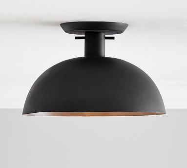 Caufield Metal Dome Flush Mount | Pottery Barn (US)