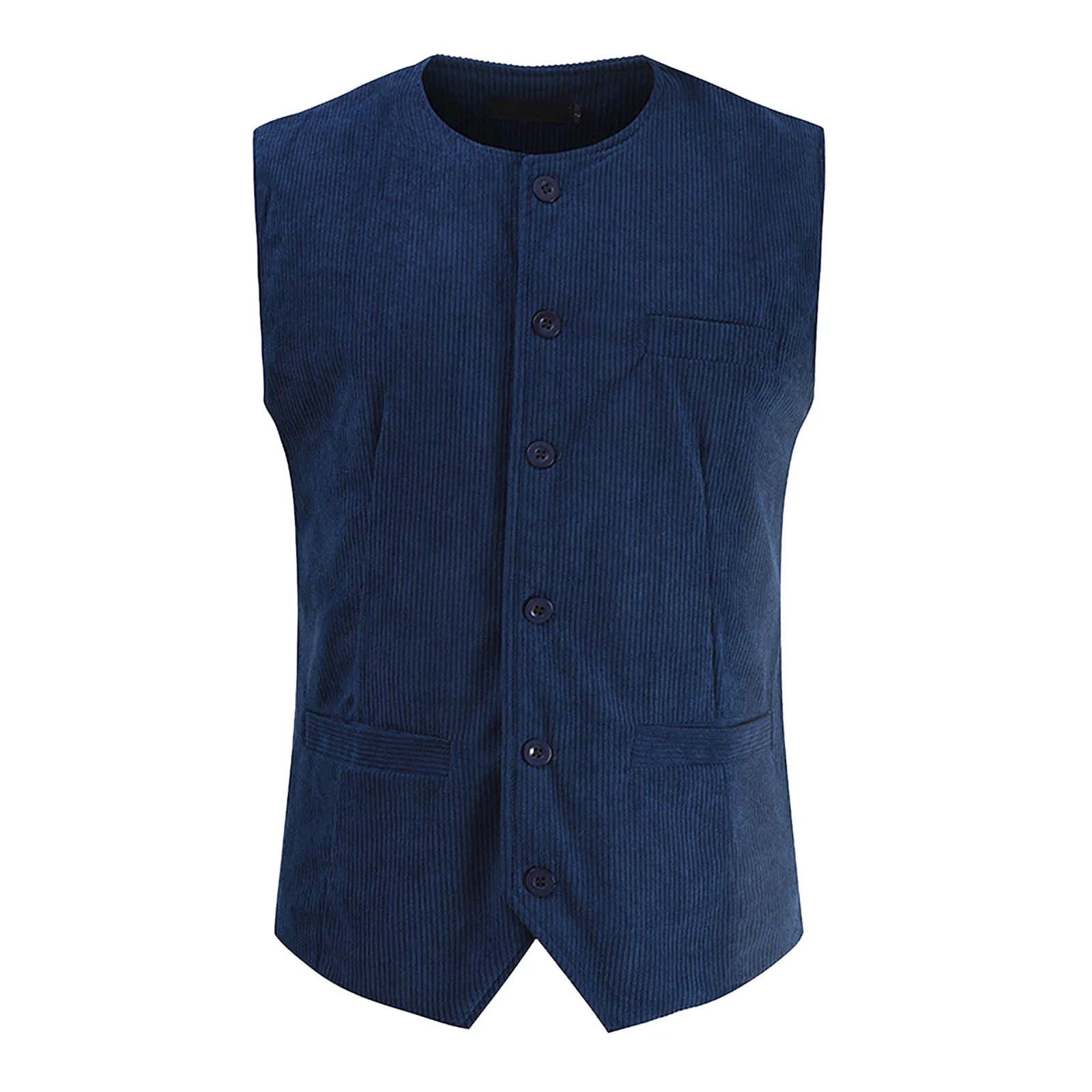 Men's Classic Round Neck Wool Blend Sweater Vest Sleeveless Button Front Knit Cardigan Vest with ... | Walmart (US)