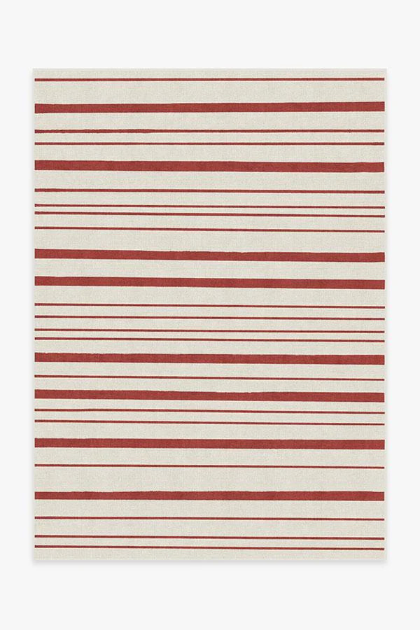 Hudson Stripe Red Rug | Ruggable US | Ruggable
