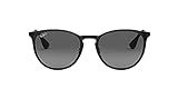Ray-Ban RB3539 Erika Metal Round Sunglasses, Shiny Black/Polarized Grey Gradient, 54 mm | Amazon (US)