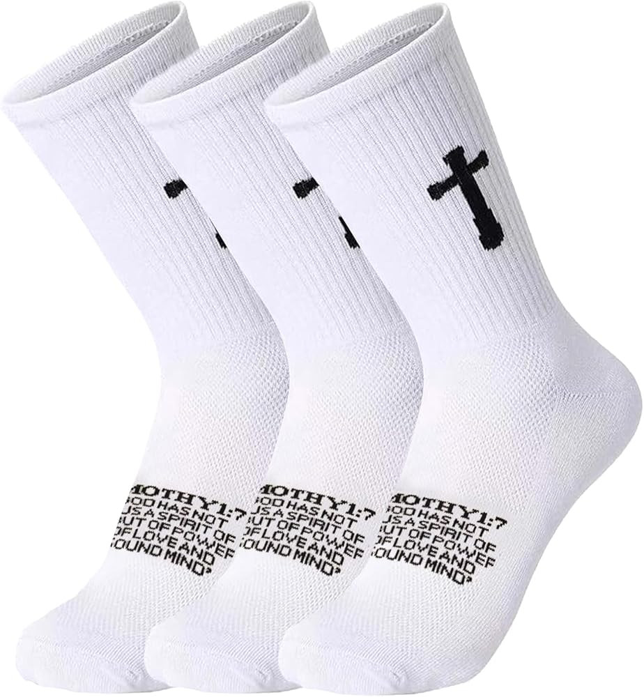 3 Pairs Christian socks Prayer socks Birthday Gifts for Dad,Men Husband Grandp Fathers Day Christ... | Amazon (US)