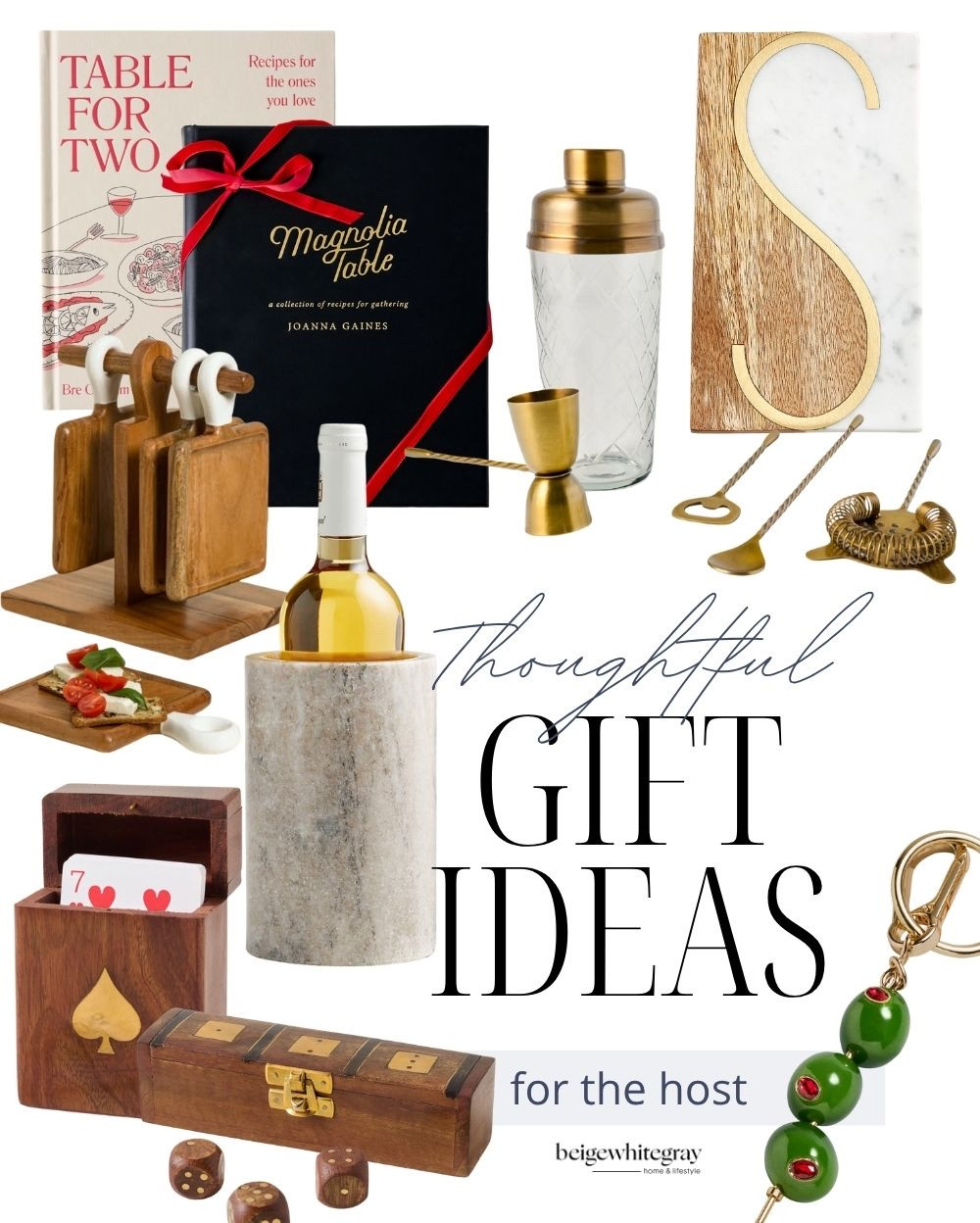 A curated holiday gift guide for hosts and hostesses featuring cookbooks, marble and wood cheeseboards, and other festive accessories! Host gift ideas kitchen gifts entertaining essentials holiday hostess gifts home bar decor beige white gray entertaining classic host gifts 

#LTKGiftGuide #LTKHome #LTKHoliday