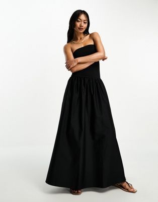 & Other Stories strapless maxi dress in black | ASOS (Global)
