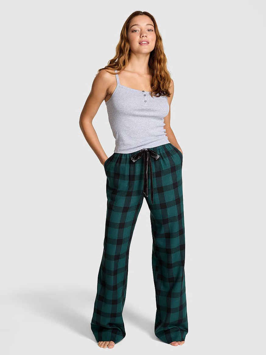 Buy Flannel Pajama Pants, Bright Vermillion/Pink Lollipop Plaid - Order Pajama Bottoms online - P... | Victoria's Secret (US / CA )