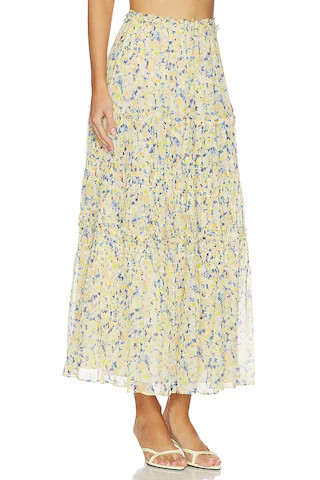 Virginie Silk Skirt in Daffodil | Revolve Clothing (Global)