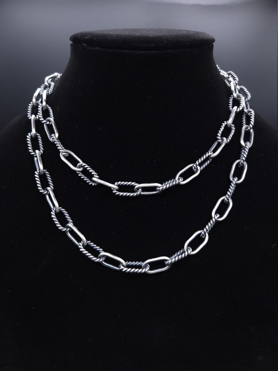 Sterling Silver Chain // Silver Necklace // Navajo Jewelry // Chain Necklace - Etsy | Etsy (US)