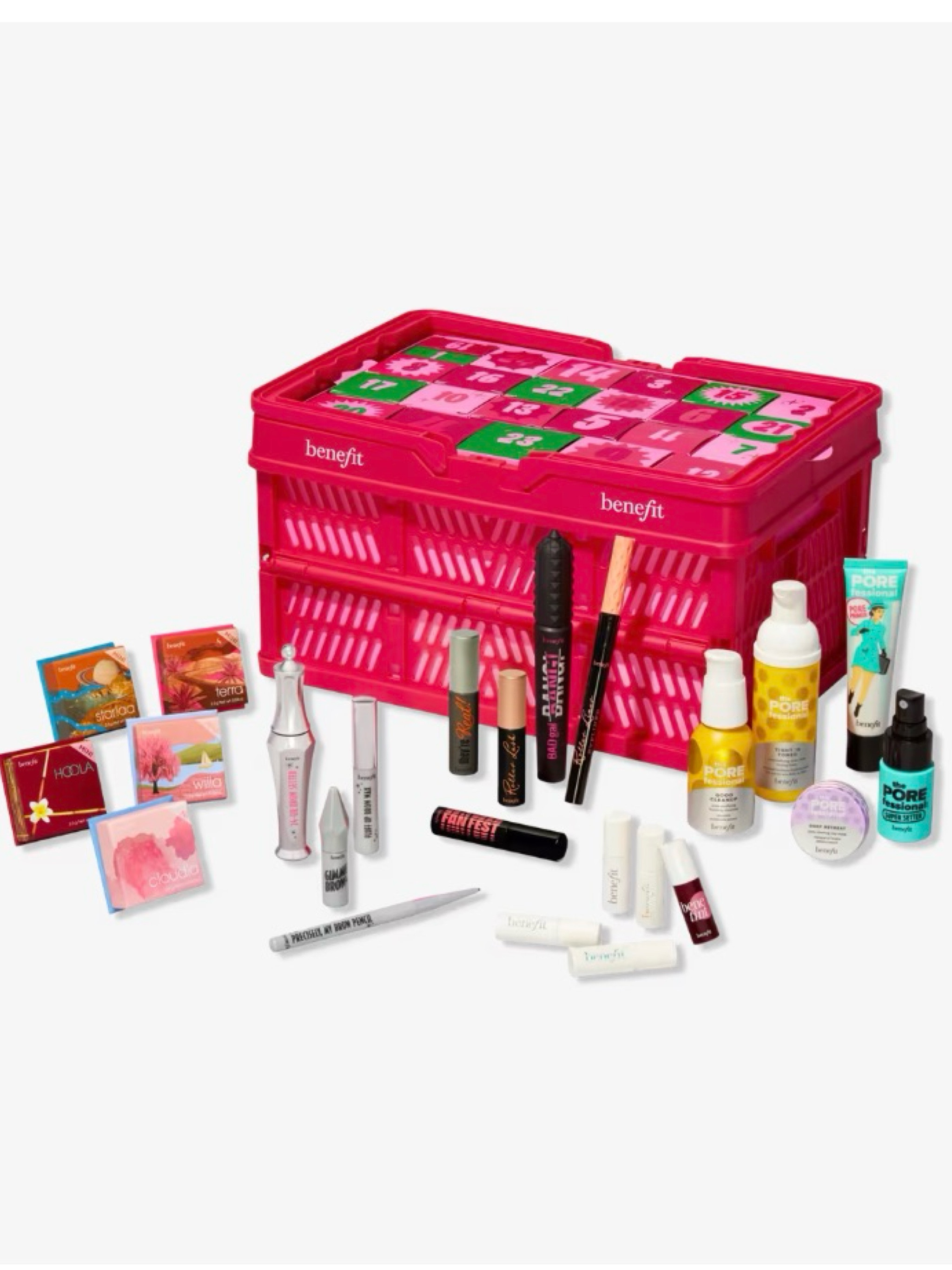 Now available at Ulta, Sephora, Nordstrom and QVC - the Benefit Advent “The Gorgeous Grocer” calendar for 2024 

#LTKSeasonal #LTKBeauty