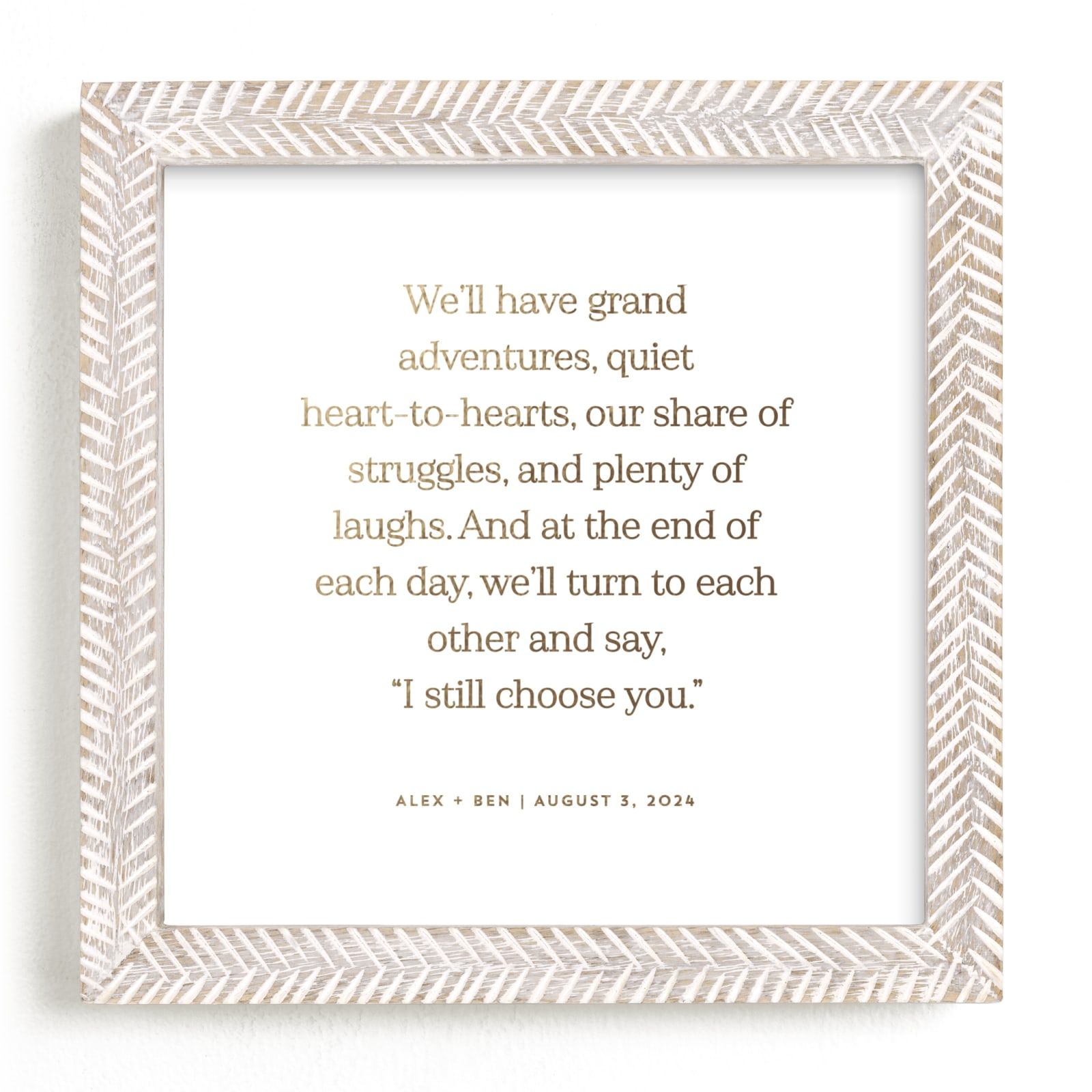 Your Vows as a Foil Art Print | Minted