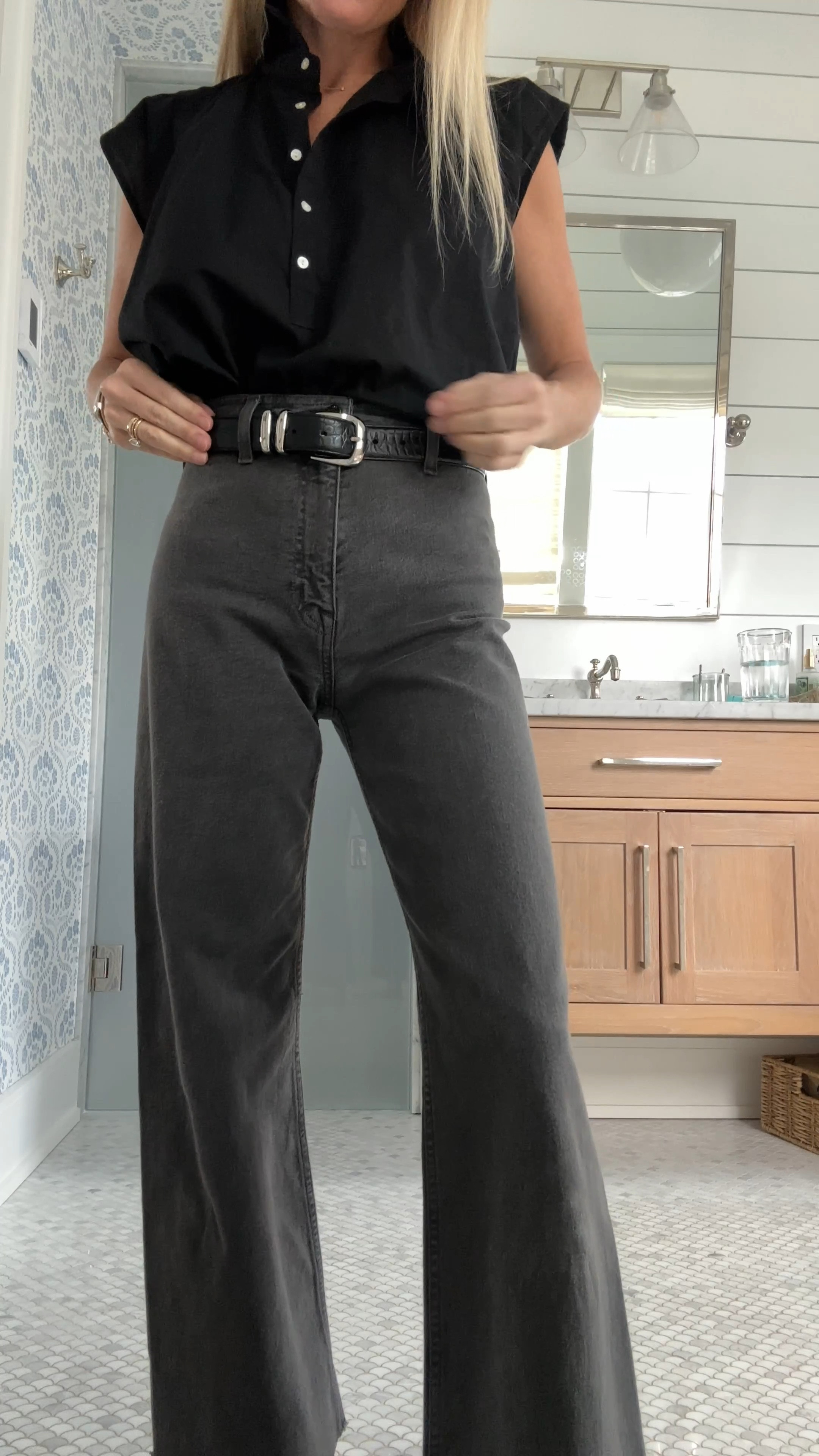 Wednesday OOTD - new denim - TTS - classic NYC chic 