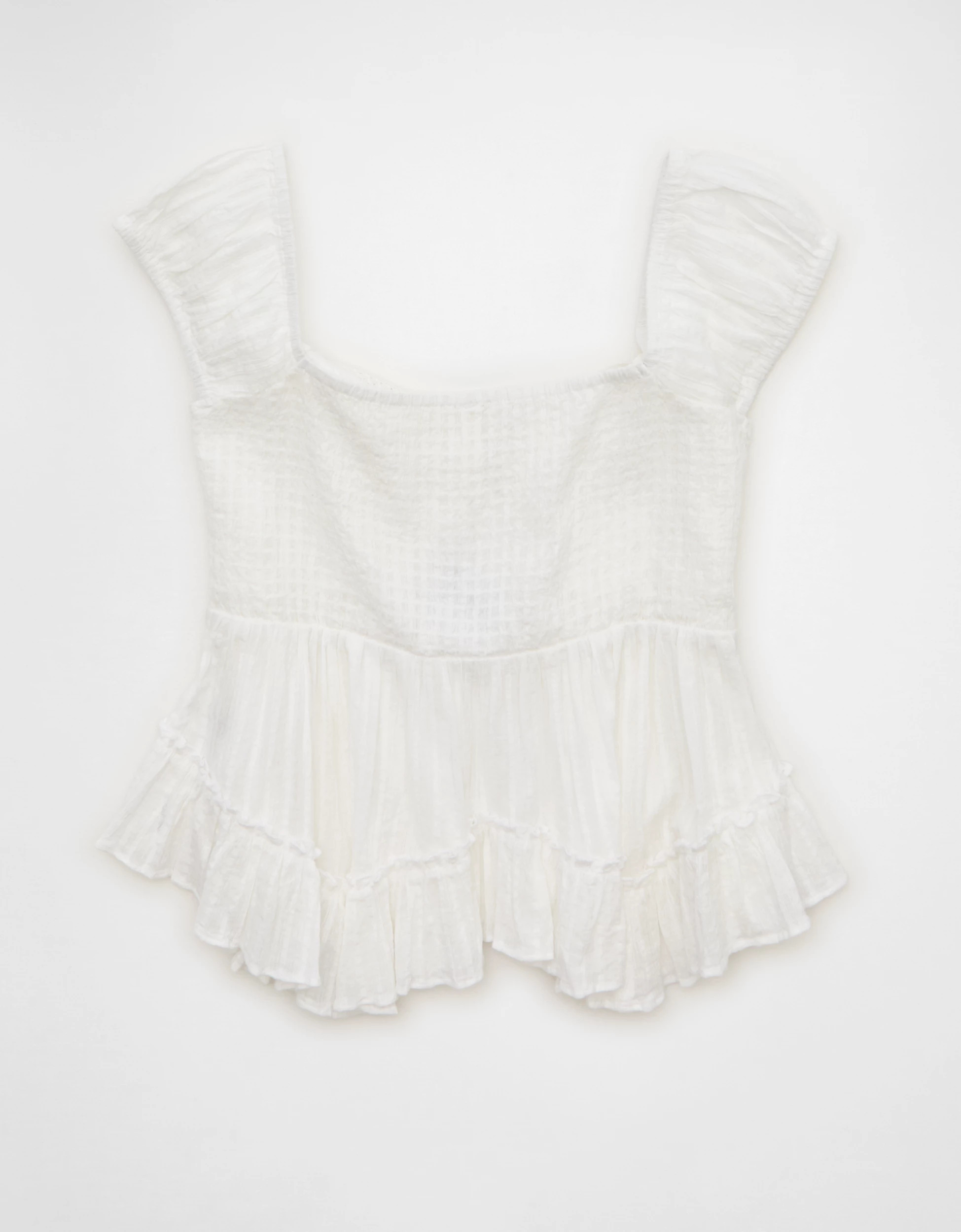 AE Lace Trim Babydoll Blouse | American Eagle Outfitters (US & CA)