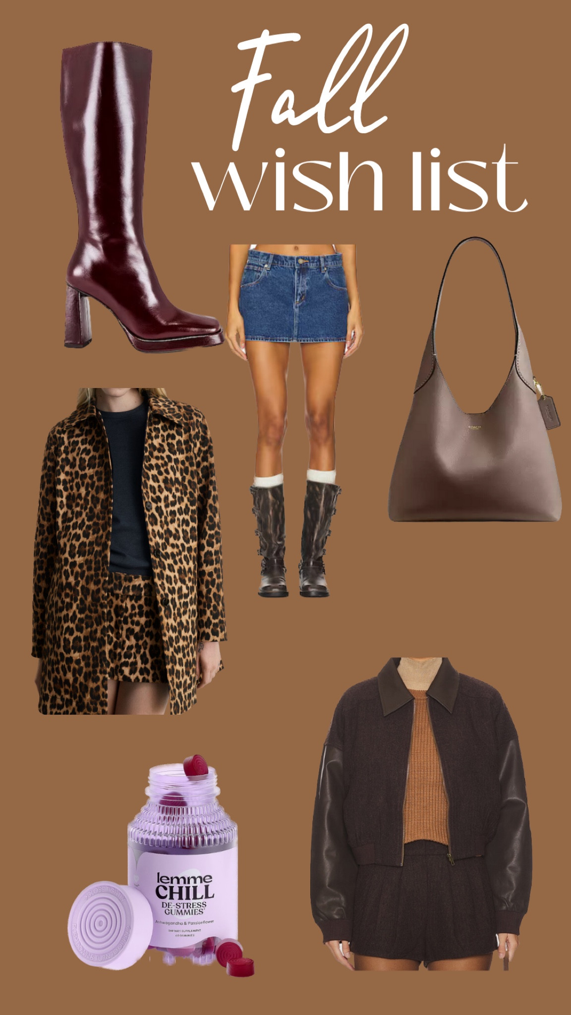 Fall/Autumn 2024 Wish list 🍂 Jean skorts, leopard coats, brown boots 🤎🤎 #fallfashion #jeanskirt #wishlist #autumn #ootd 

#LTKautumn #LTKeurope #LTKdeutschland