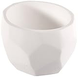 Kate Aspen "Modern Garden" Geometric Planter, White, Set of 4 | Amazon (US)