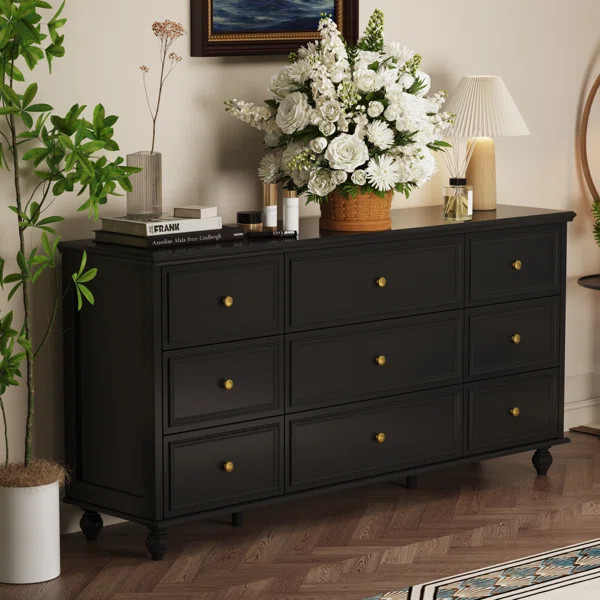 Felomina 9 Drawer 63'' W Solid Wood Chest | Wayfair North America