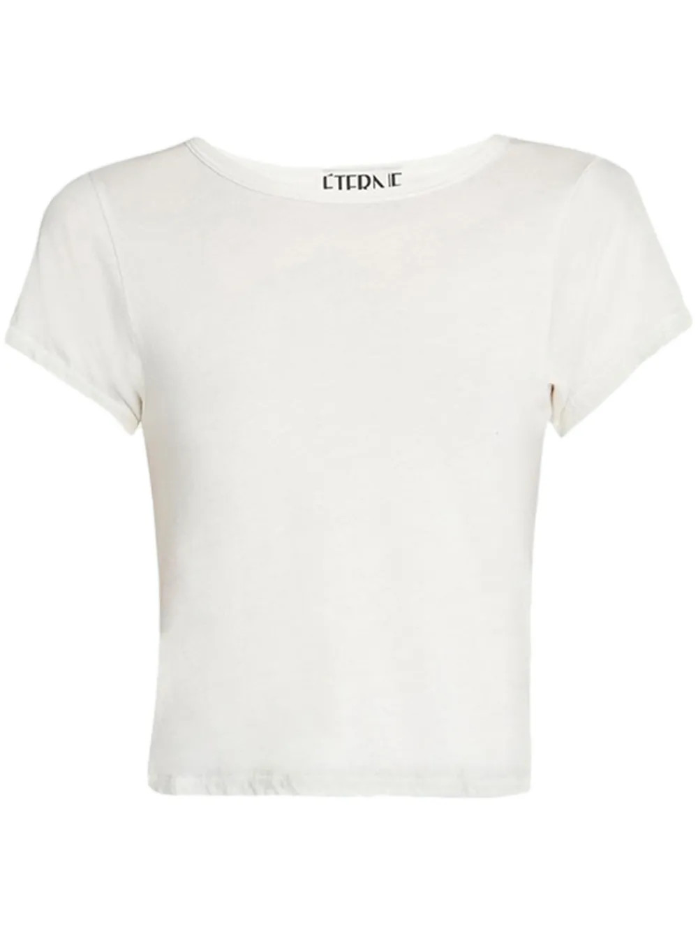 ETERNE crew-neck Cropped T-shirt  - Farfetch | Farfetch Global