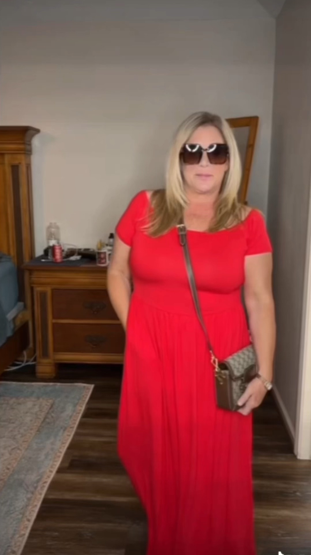 Amazon this dress is easy to style, comfortable, and comes in many colors
Dress size lg
Sandals option #6 I wear US 8 got Euro 39 for perfectly 
Bag option A1 small/22 one strap

#LTKVideo #LTKShoeCrush #LTKItBag