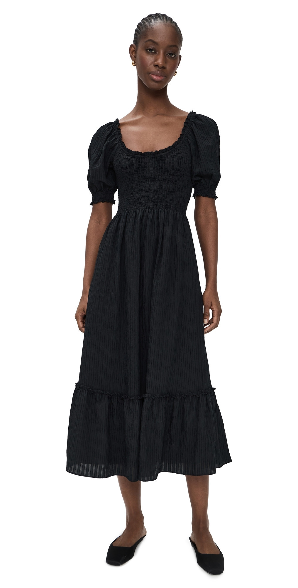 Hill House Home The Louisa Nap Dress Black XXXS | Shopbop