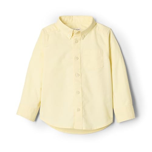 Amazon Essentials x Sofia Grainge Baby Boys' Stretch Oxford Collar Shirt, Butter Yellow, 18 Months | Amazon (US)