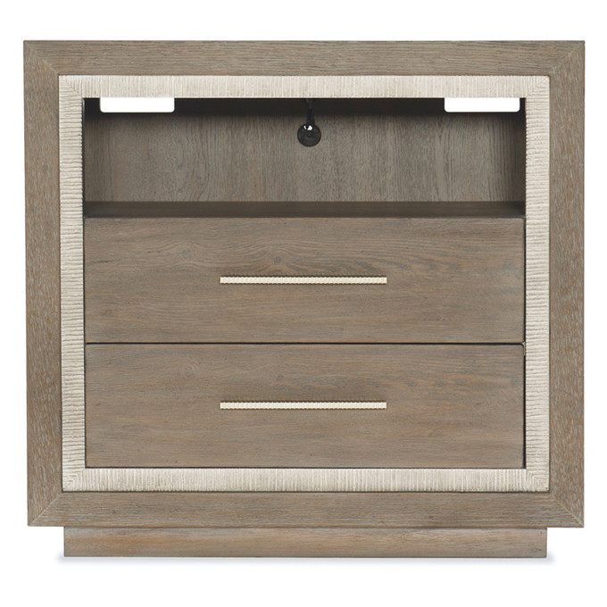 Click for more info about Byron Rustic Lodge Brown Oak Wood 2 Drawer Nightstand
