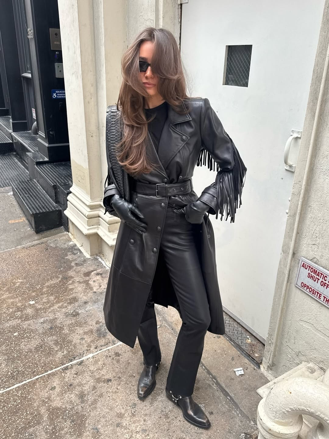 Recent all black leather outfit 🖤