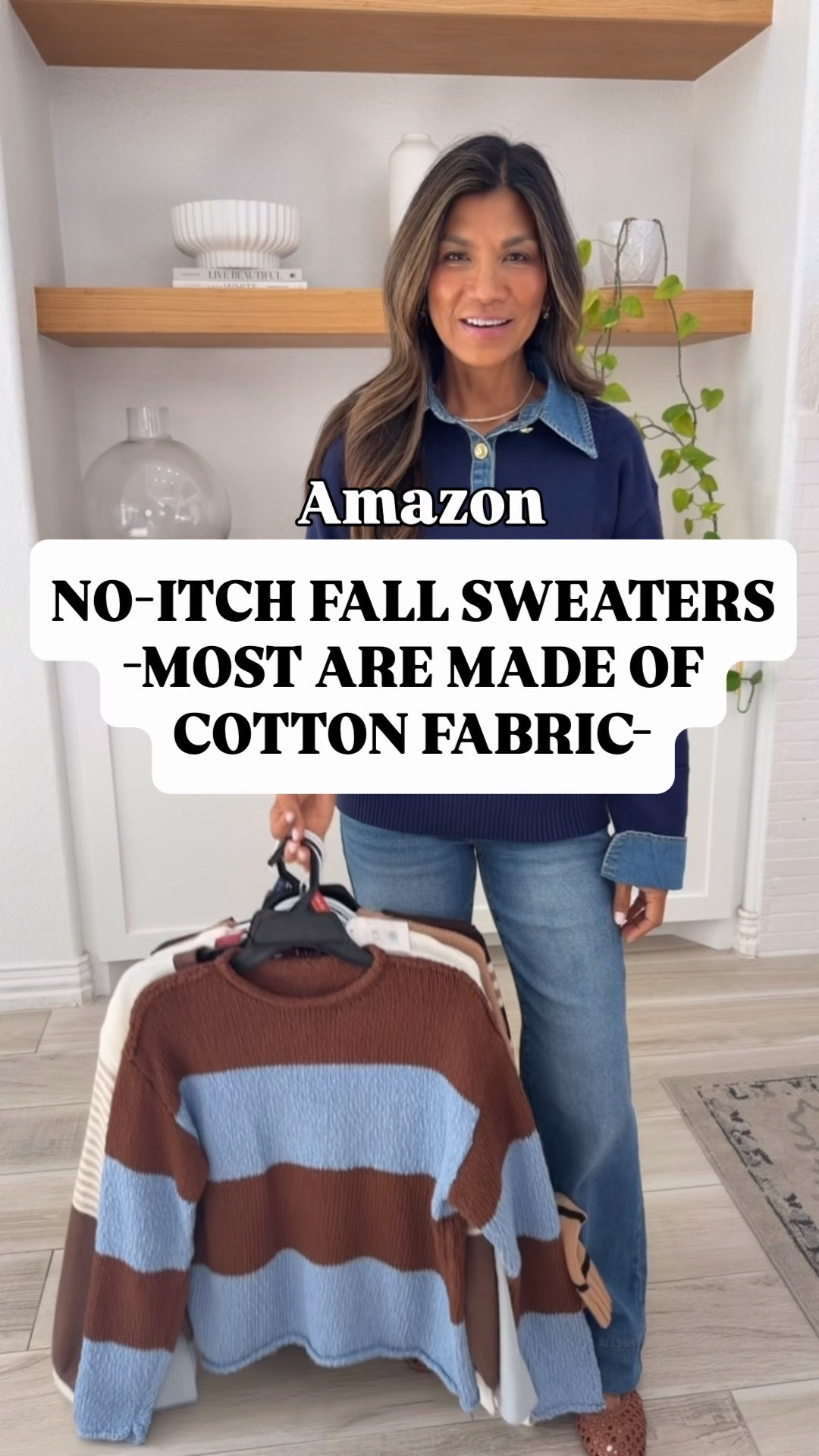 I’m 5’2” 118#ish for reference 
All fall sweaters are in size small except first one in XS. All tts.
Jeans fit tts in size 2 -Light Blue.
Shoes tts.
No-itch fall sweaters. 
Fall outfit, Amazon finds, over 50 style, midlife fashion, petite fashion,midlife women, affordable fashion, fashion over40

#LTKOver40 #LTKSeasonal #LTKPetite