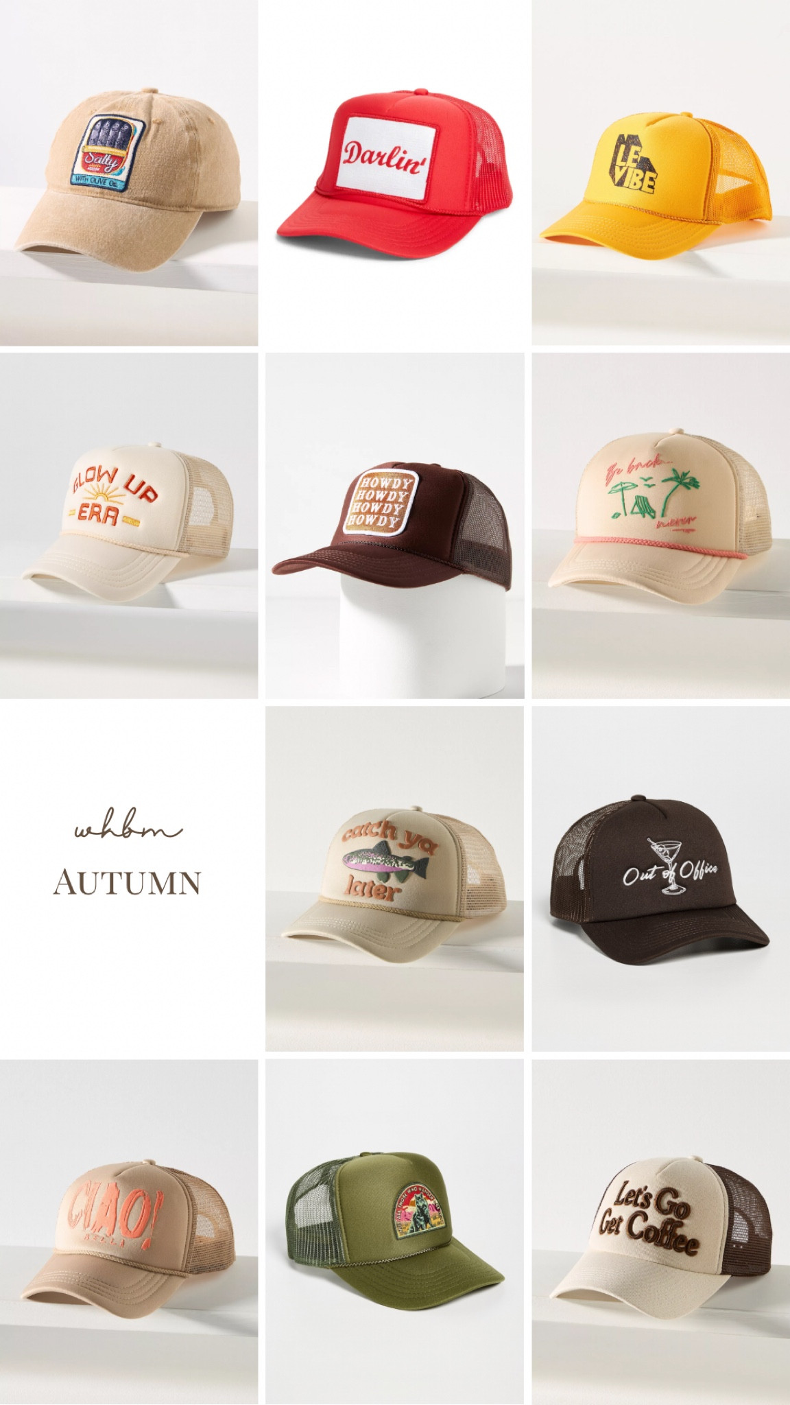 Trucker hats for autumns, true autumn, dark autumn, soft autumn, warm autumn, hocautumn, mom style, hat, baseball hats, Anthropologie, Mother, Recolve

#LTKFindsUnder100 #LTKTravel #LTKStyleTip
