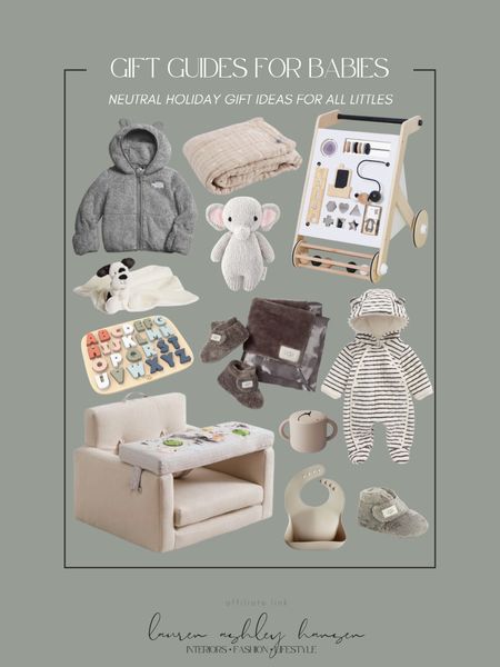 A holiday gift guide for the littles! If you’re shopping for any babies this upcoming season, all of these gifts are so cute and so perfect. They range in price points, and I love that they’re gender neutral too! 

#LTKHoliday #LTKGiftGuide #LTKbaby