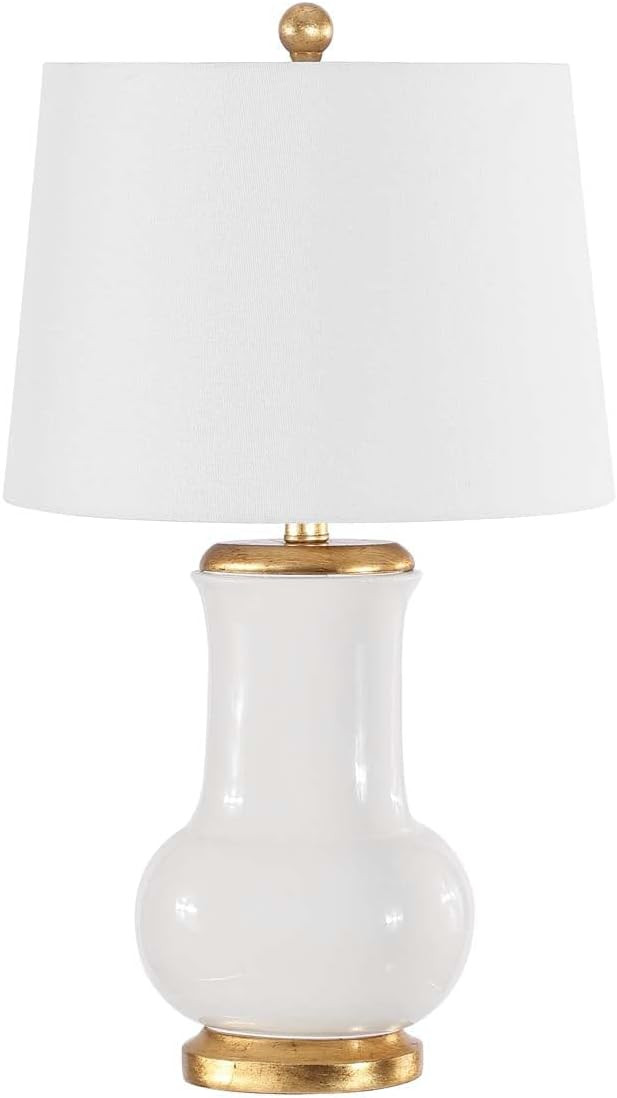 SAFAVIEH Lighting Collection Emberson Ivory/Gold 24-inch Table Lamp | Amazon (US)