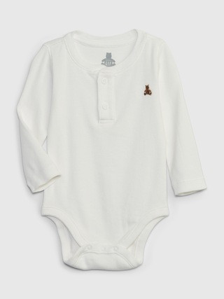 Baby 100% Organic Cotton Mix and Match Henley Bodysuit | Gap (US)