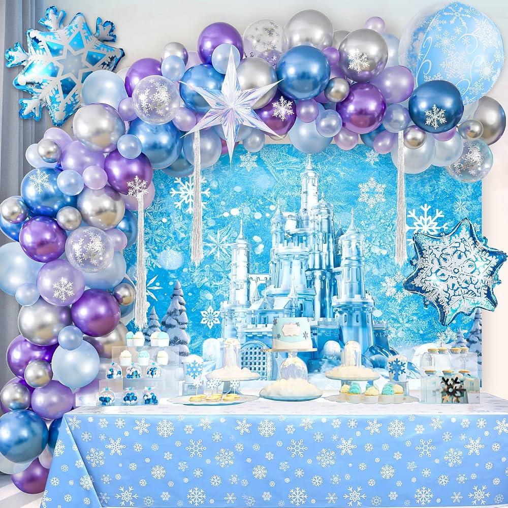Golray 153Pcs Frozen Birthday Party Decorations Supplies for Girls Kids, Frozen Balloon Arch Wond... | Amazon (US)