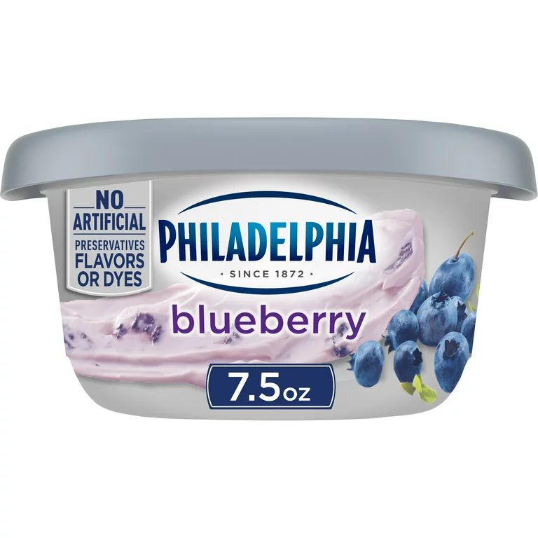 Philadelphia Blueberry Cream Cheese Spread, 7.5 oz Tub | Walmart (US)