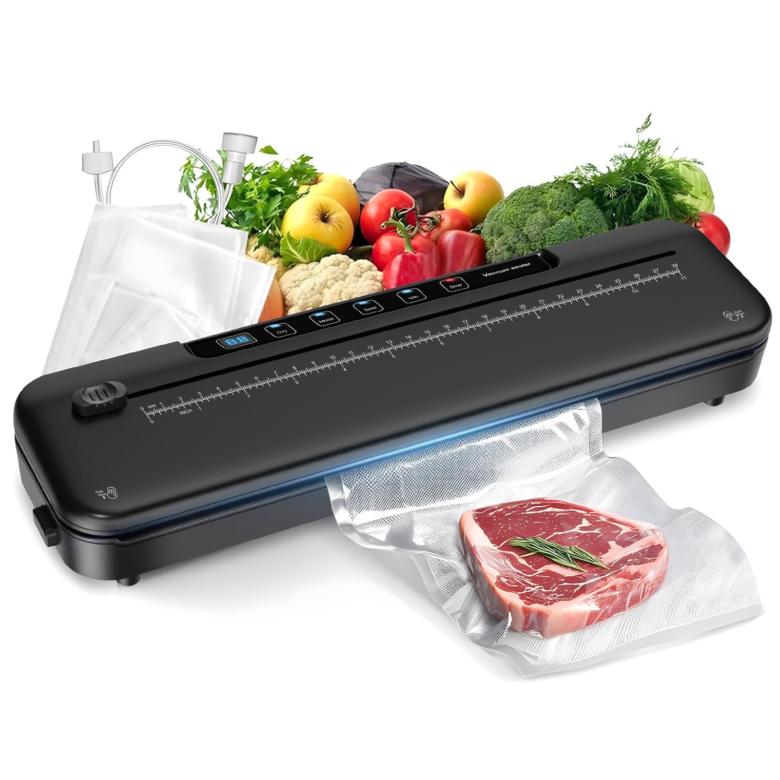 Vacuum Sealer Machine for Food Preservation, 6-in-1 Food Sealer for Freshness Storage, 75kpa Comp... | Amazon (US)