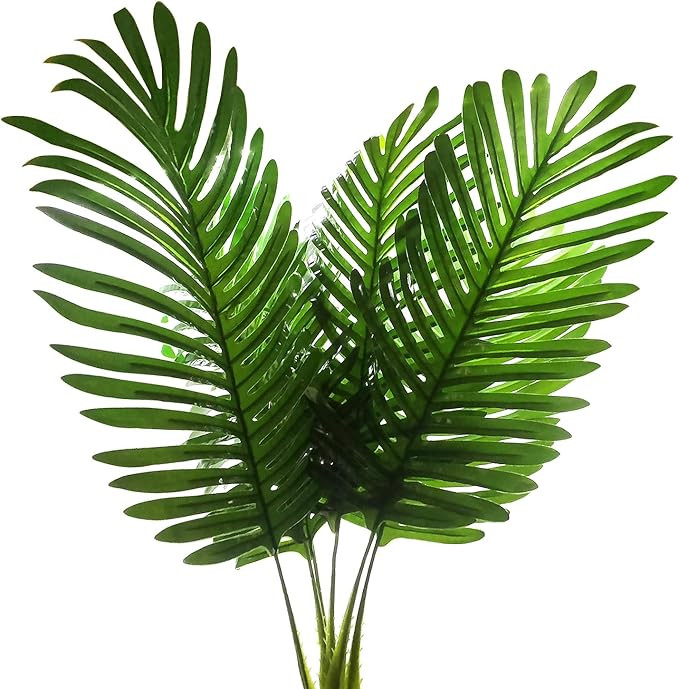 5 Pack Palm Artificial Plants Leaves Decorations Faux Large Tropical Palm Leaves Imitation Ferns ... | Amazon (US)