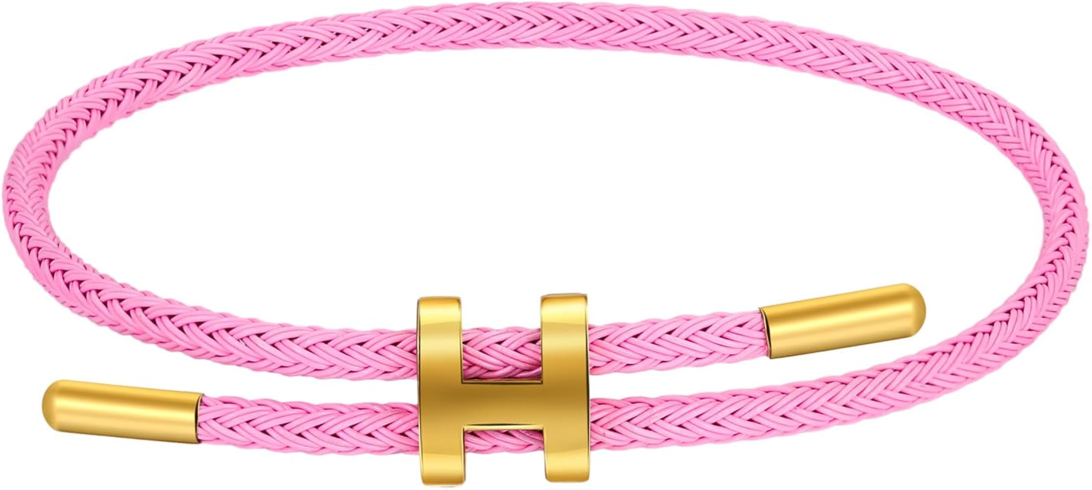 Bracelets for Women Adjustable Charm Bracelet, 18k Gold-plated Buckle Design Titanium Steel Wire Rope Women's Gift Jewelry | Amazon (US)