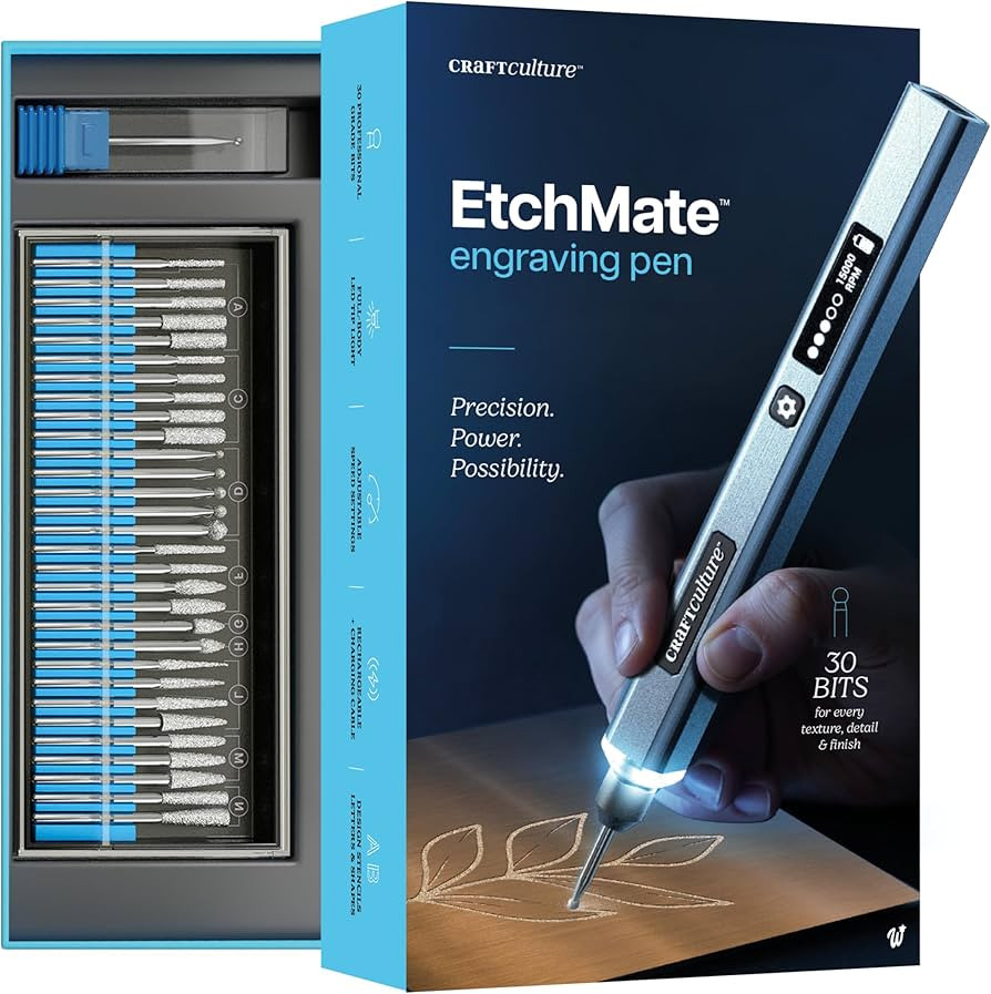 EtchMate Engraving Pen for Metal, Wood, Glass, Plastic & All Materials - Engraver Pen Tool - Teen... | Amazon (US)