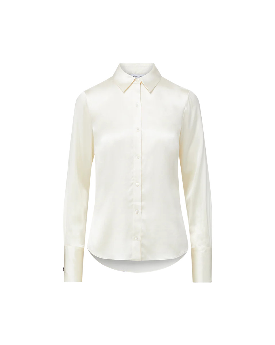 Monique Silk Button-Down Shirt | Veronica Beard
