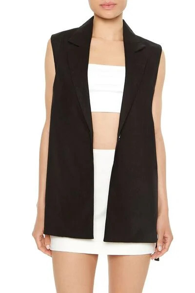 Longline Notched Vest | Forever 21