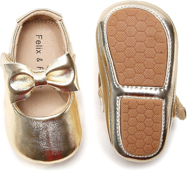 Felix & Flora Soft Sole Baby Shoes - Infant Baby Walking Shoes Moccasinss Rubber Sole Crib Shoes | Amazon (US)