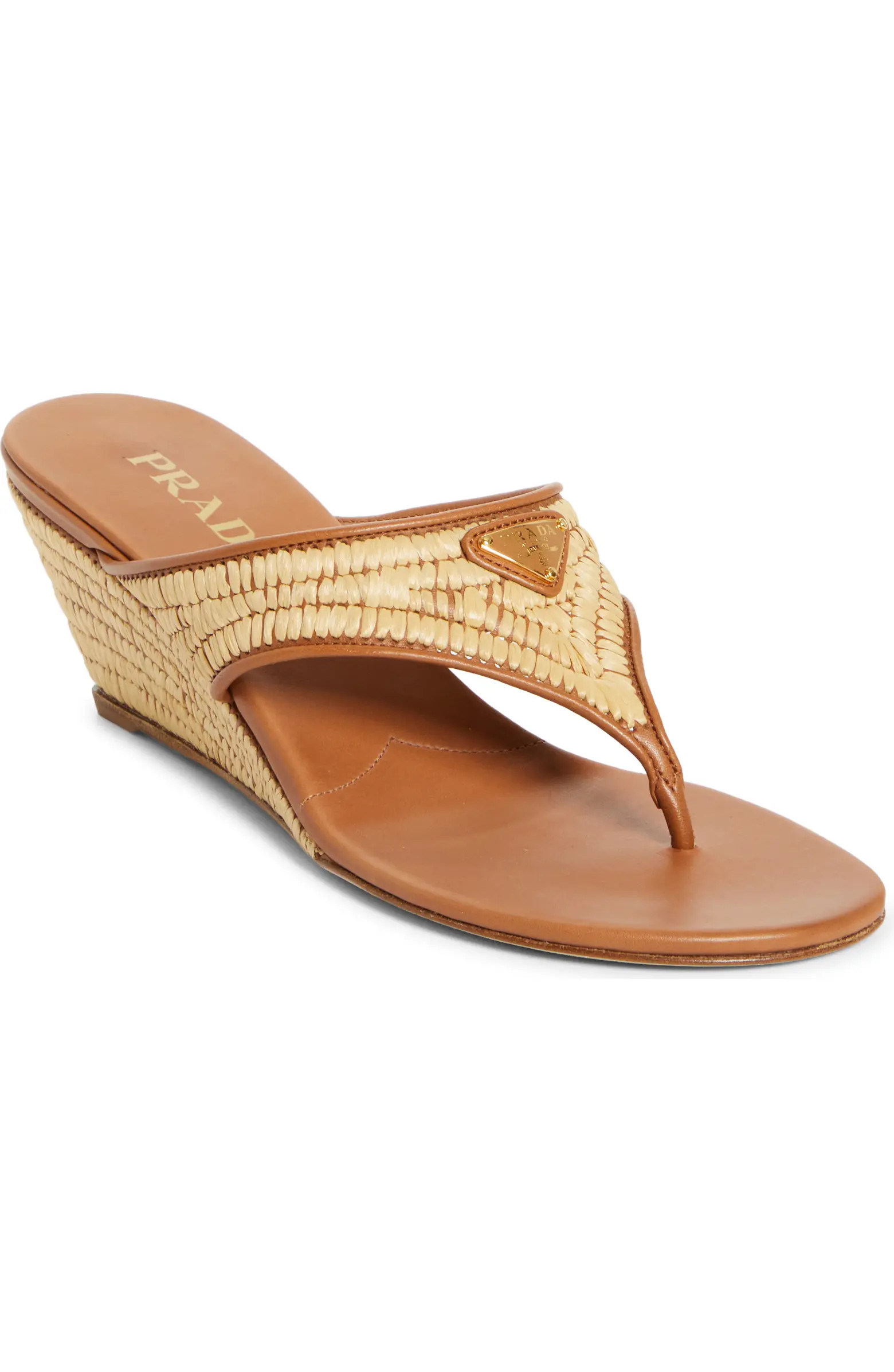 Raffia Wedge Sandal (Women) | Nordstrom