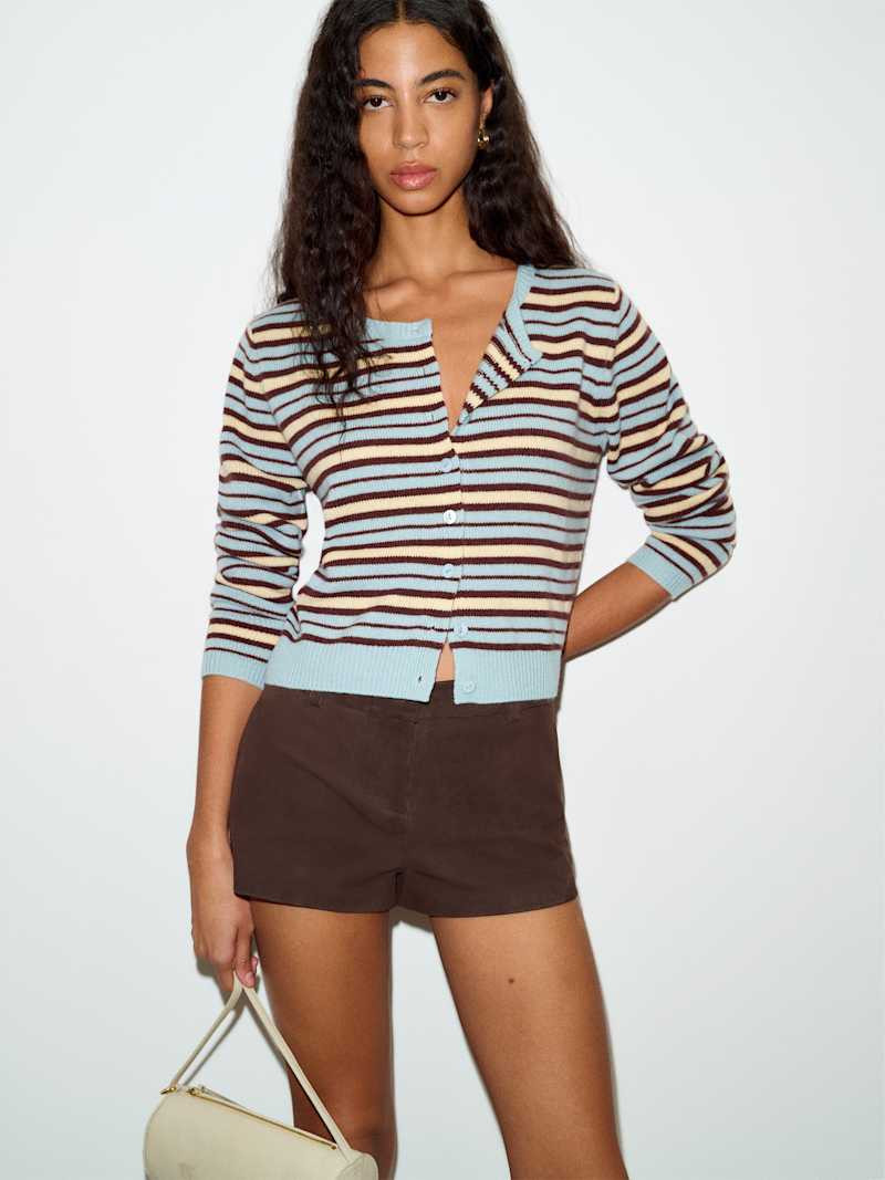 Clara Cashmere Crew Cardigan | Reformation (Global)