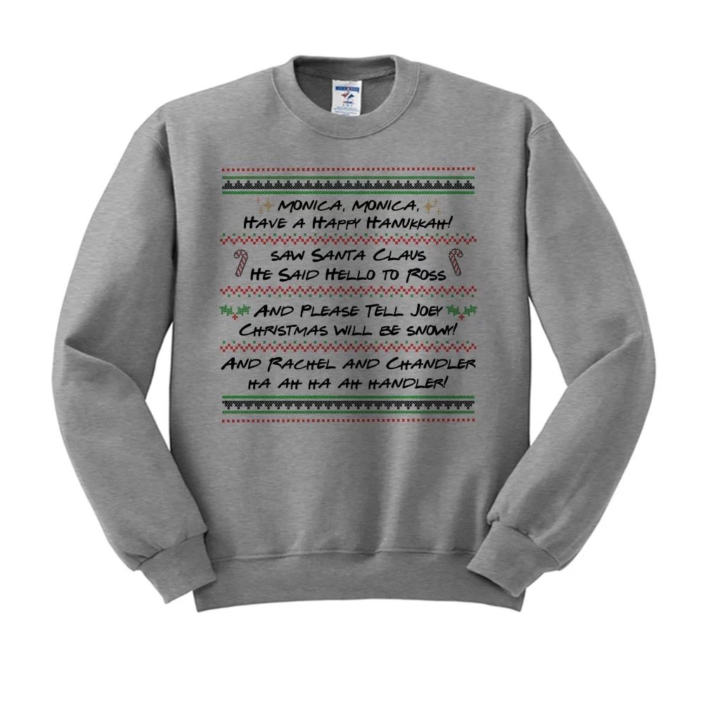 Friends Christmas Song TV Show Christmas Sweatshirt Small Gray | Walmart (US)