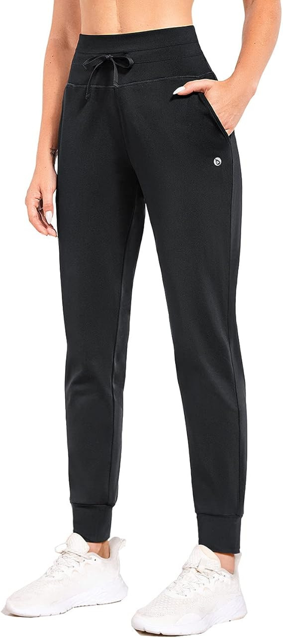 BALEAF Women's Fleece Lined Pants Water Resistant Sweatpants High Waisted Thermal Joggers Winter ... | Amazon (US)
