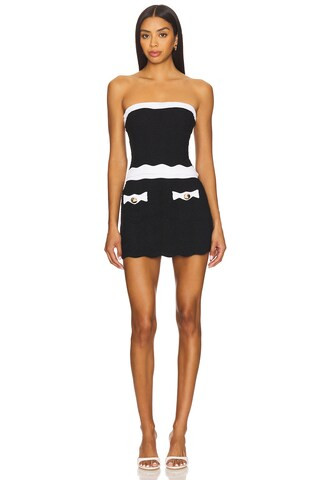 Hart Knit Top in Metallic Black & White | Revolve Clothing (Global)