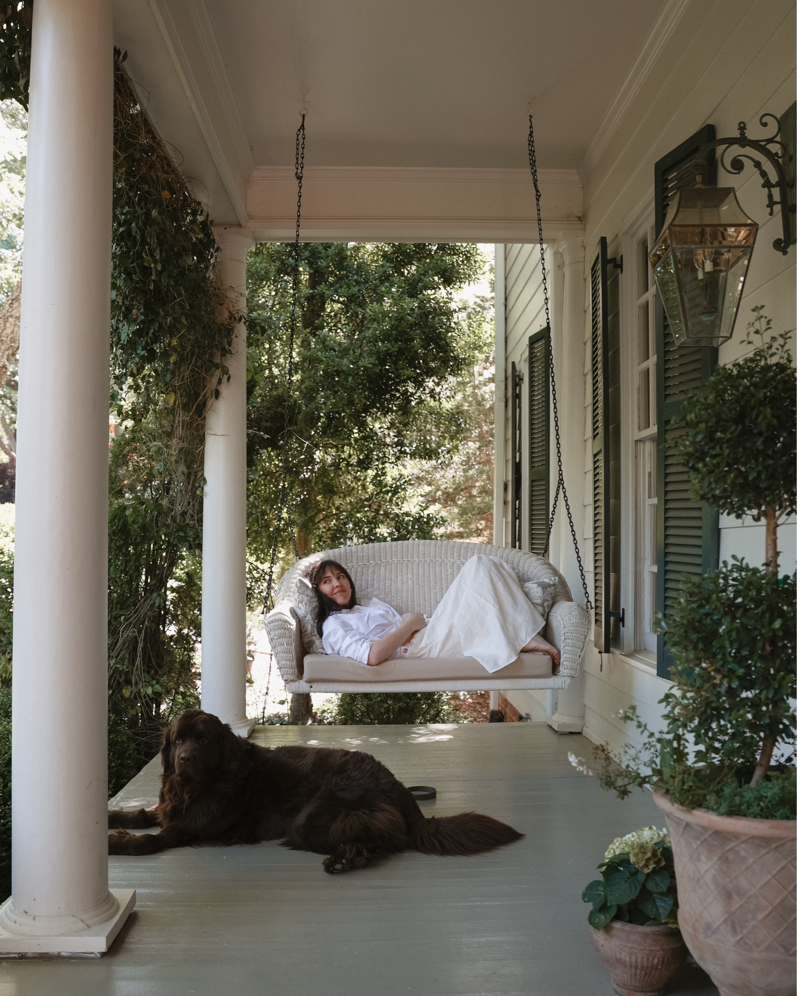 Outdoor furniture (this porch swing was here when we moved in, linking similar options) the cushions & pillows are stain-, fade-, water-, mold- & mildew- resistant 

#LTKSaleAlert #LTKHome